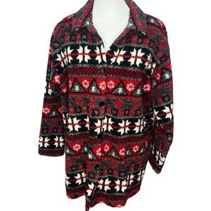 Palmetto’s Printed Shirt Jacket Red